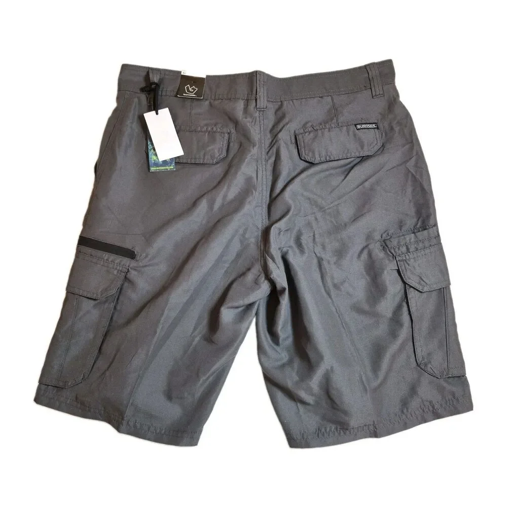 Burnside Men's Hybrid Walk/Board Shorts Size 34 Charcoal UV Protect Stretch